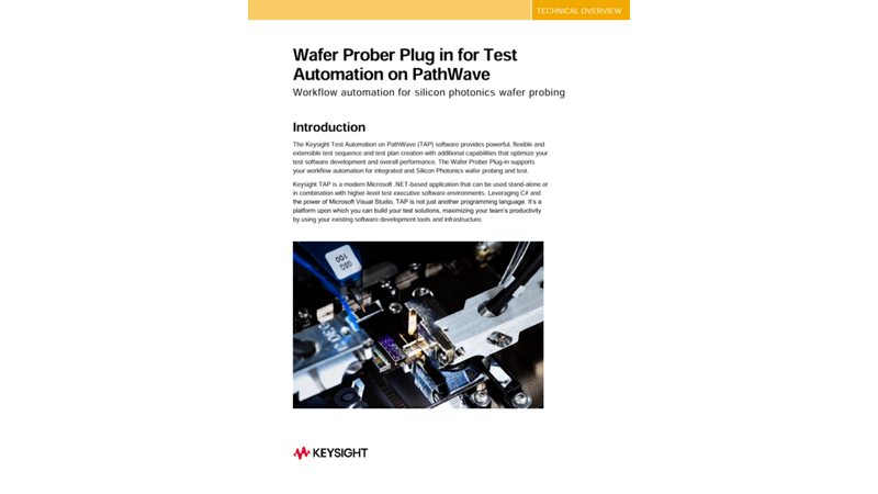 Wafer Prober Plug-in for Test Automation on PathWave